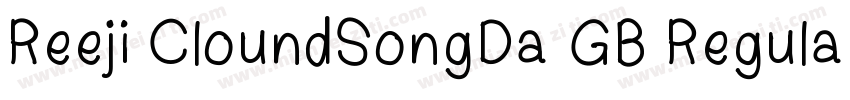 Reeji CloundSongDa GB Regular字体转换